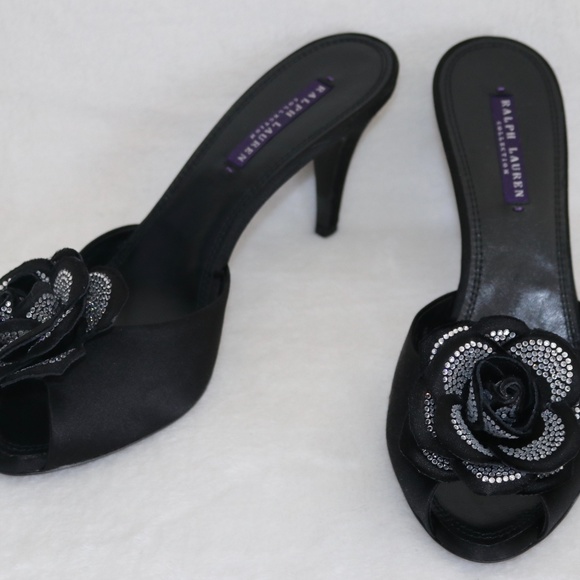 Ralph Lauren Purple Label Flower Slides size 9 1/2 - Picture 4 of 9
